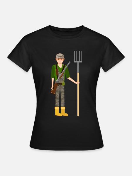 Soldat des Bauern - Frauen T-Shirt - Schwarz