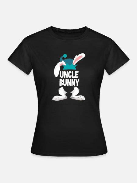 Onkel Osterhase Frohe Ostern - Frauen T-Shirt - Schwarz