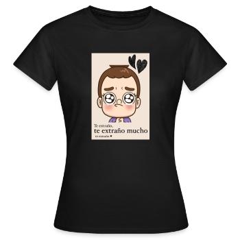 Liebe/Vermissen - Frauen T-Shirt - Schwarz - Vorne - AI Model Female 172 dark (172cm)