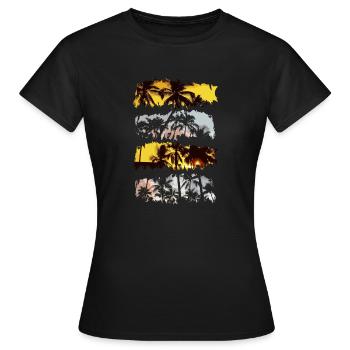 palmiers - T-shirt Femme - noir - Devant - AI Model Female 172 dark (172cm)