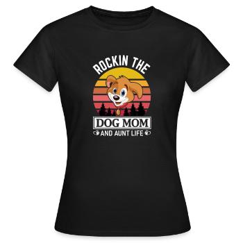 Rockin The Dog Mom - dog lover - T-shirt Femme - noir - Devant - AI Model Female 172 dark (172cm)