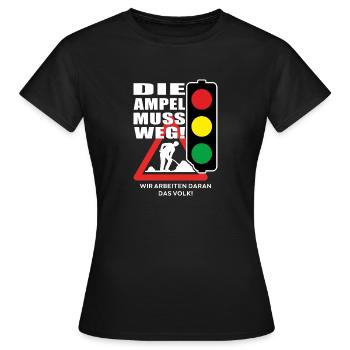 Die Ampel muss weg - Frauen T-Shirt - Schwarz - Vorne - AI Model Female 172 dark (172cm)