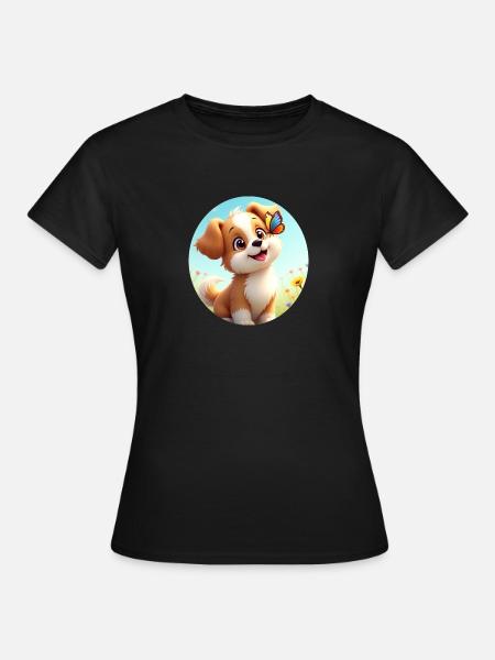 Hündchen, Hundi - Frauen T-Shirt - Schwarz