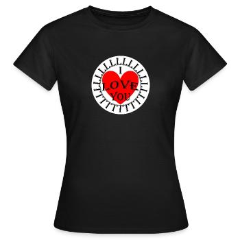 Je t'aime - T-shirt Femme - noir - Devant - AI Model Female 172 dark (172cm)