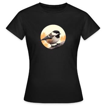 Mésange - T-shirt Femme - noir - Devant - AI Model Female 172 dark (172cm)