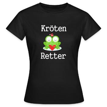 Kröten Retter - Frauen T-Shirt - Schwarz - Vorne - AI Model Female 172 dark (172cm)