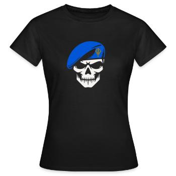 Militärischer Anrufer - Frauen T-Shirt - Schwarz - Vorne - AI Model Female 172 dark (172cm)
