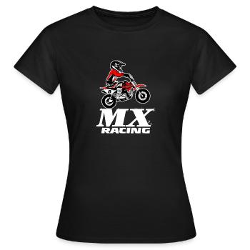 Kids motocross - KIDS MX - Women's T-Shirt - black - Front - AI Model Female 172 dark (172cm)