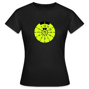TÜV 1975 - T-shirt Femme - noir - Devant - AI Model Female 172 dark (172cm)