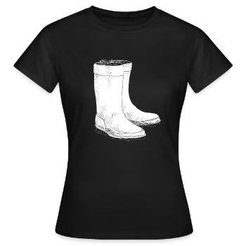 Bottes en caoutchouc Mer du Nord Mer Baltique Intempéries - T-shirt Femme - noir - Devant - AI Model Female 172 dark (172cm)