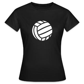 Volleyball Ball Volley - Frauen T-Shirt - Schwarz - Vorne - AI Model Female 172 dark (172cm)