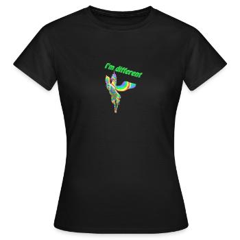 Je suis différent - T-shirt Femme - noir - Devant - AI Model Female 172 dark (172cm)
