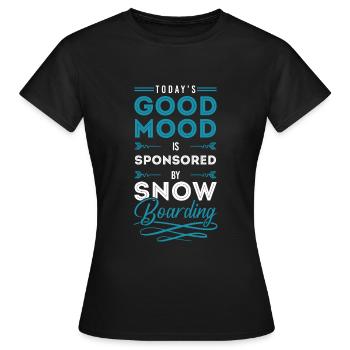 Snowboard Hobby Vacances d’hiver - T-shirt Femme - noir - Devant - AI Model Female 172 dark (172cm)