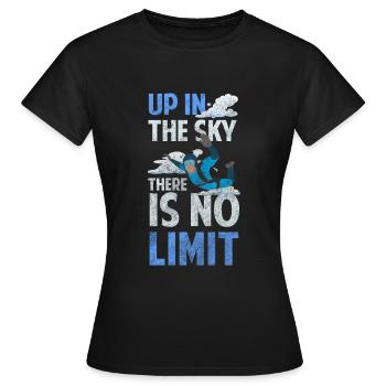 Parachutisme Adrénaline Chute libre Base Jump - T-shirt Femme - noir - Devant - AI Model Female 172 dark (172cm)