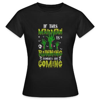 Facteur, service de colis, coursier - T-shirt Femme - noir - Devant - AI Model Female 172 dark (172cm)