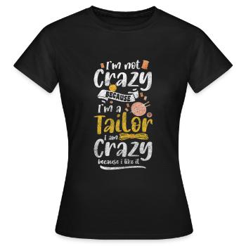 Clothing Thread Handmade Knitting - Women's T-Shirt - black - Front - AI Model Female 172 dark (172cm)