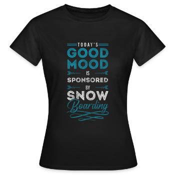 Snowboard Vacances Hobby - T-shirt Femme - noir - Devant - AI Model Female 172 dark (172cm)