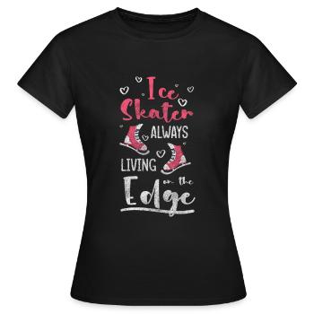Patinage Patinoire Patinoire Sports d’hiver Art - T-shirt Femme - noir - Devant - AI Model Female 172 dark (172cm)
