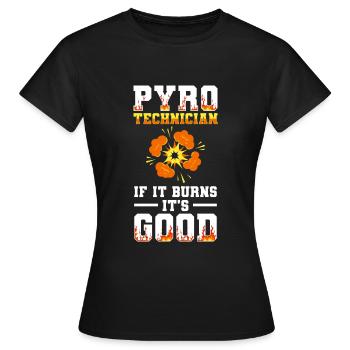 Stade Pyro des Ultras du Nouvel An - T-shirt Femme - noir - Devant - AI Model Female 172 dark (172cm)