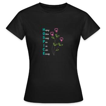 Hospice aidant les autres dans une éternité calme - T-shirt Femme - noir - Devant - AI Model Female 172 dark (172cm)