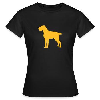 German Wirehaired Pointer - Women's T-Shirt - black - Front - AI Model Female 172 dark (172cm)