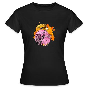 Hand drawn eagle with colors, vintage style - Women's T-Shirt - black - Front - AI Model Female 172 dark (172cm)