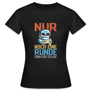 Lustiges Gaming Skelett Streaming Computerspiele - Frauen T-Shirt - Schwarz - Vorne - AI Model Female 172 dark (172cm)