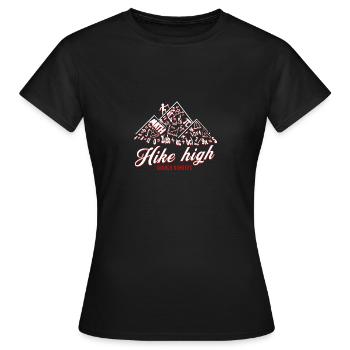 Hike high, crunch numbers Shirt - Frauen T-Shirt - Schwarz - Vorne - AI Model Female 172 dark (172cm)