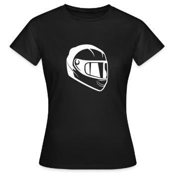 Motorradhelm Helm Rennmaschine Integralhelm Biker - Frauen T-Shirt - Schwarz - Vorne - AI Model Female 172 dark (172cm)