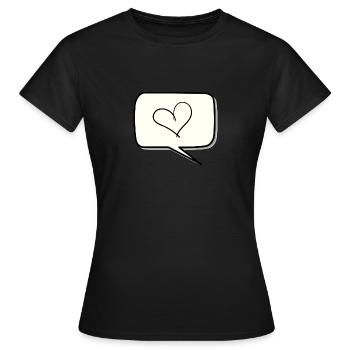 Sprechblase - Frauen T-Shirt - Schwarz - Vorne - AI Model Female 172 dark (172cm)