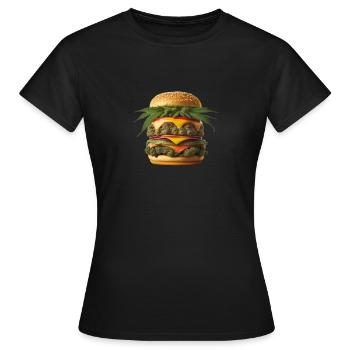 Stoner Burger - T-shirt Femme - noir - Devant - AI Model Female 172 dark (172cm)