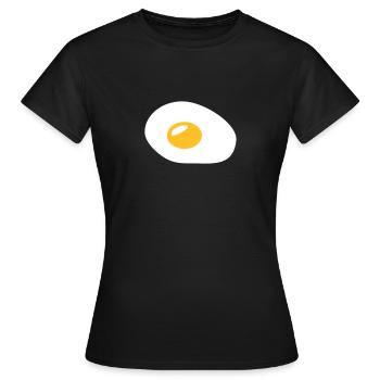 Spiegelei - Frauen T-Shirt - Schwarz - Vorne - AI Model Female 172 dark (172cm)