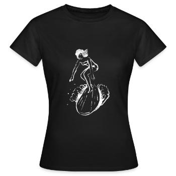 Surf sur surf surf - T-shirt Femme - noir - Devant - AI Model Female 172 dark (172cm)