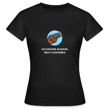 Ich Kanone Alkohol nicht existieren Dad Jokes - Frauen T-Shirt - Schwarz - Vorne - AI Model Female 172 dark (172cm)