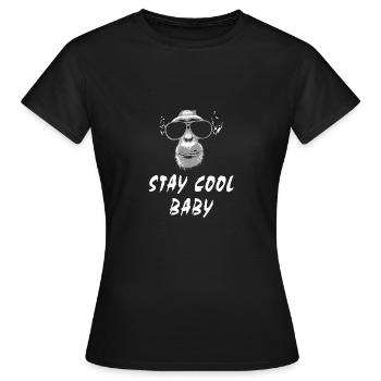 Chimpanzé - Singe - T-shirt Femme - noir - Devant - AI Model Female 172 dark (172cm)