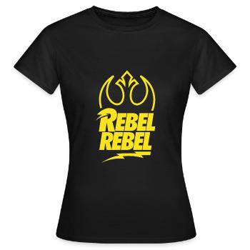 Rebel Rebel - T-shirt Femme - noir - Devant - AI Model Female 172 dark (172cm)