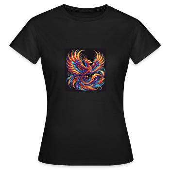 Rise like the phoenix from the ashes - Women's T-Shirt - black - Front - AI Model Female 172 dark (172cm)