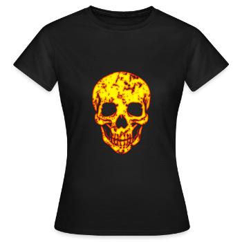 Crâne brillant - T-shirt Femme - noir - Devant - AI Model Female 172 dark (172cm)