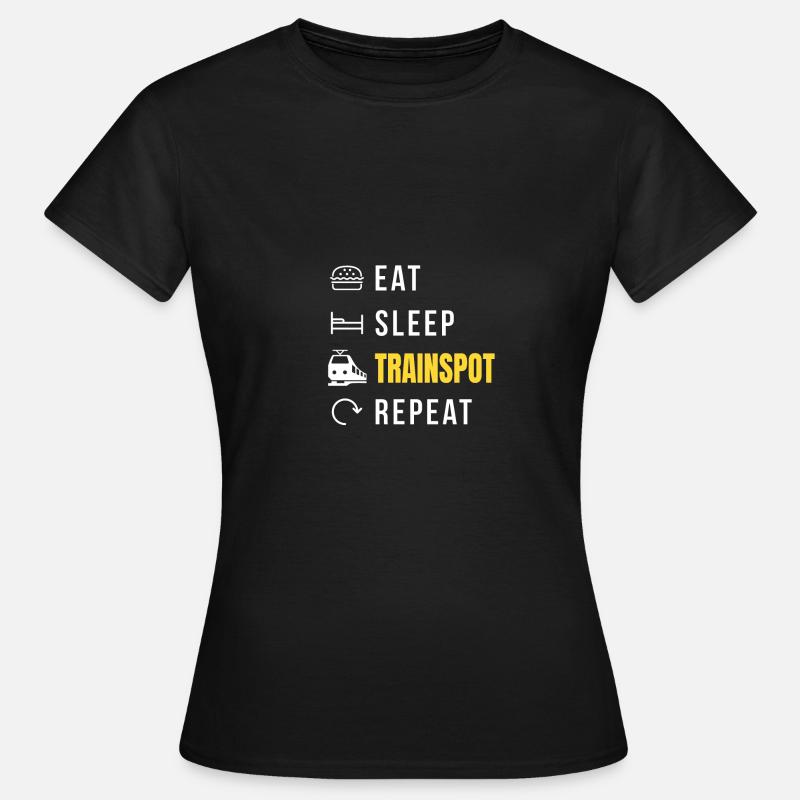 Trainspotter Train Spotter Railroader Gift - Women's T-Shirt - black