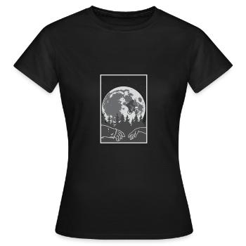 Bigfoot Nach Hause Telefonieren - Frauen T-Shirt - Schwarz - Vorne - AI Model Female 172 dark (172cm)