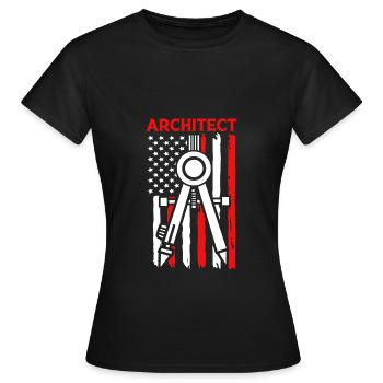 architecte - T-shirt Femme - noir - Devant - AI Model Female 172 dark (172cm)