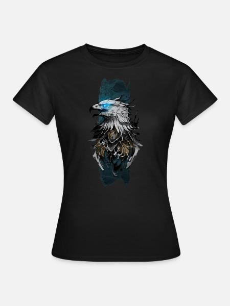 Majestic Eagle: Azure Gaze - Women's T-Shirt - black