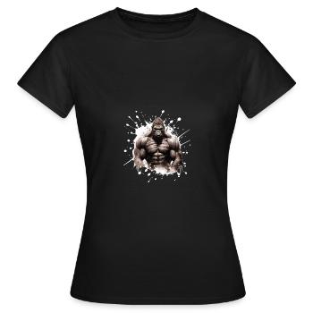 Gorille Bodybuilding Beast - T-shirt Femme - noir - Devant - AI Model Female 172 dark (172cm)