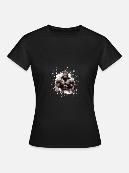 Gorilla Bodybuilding Beast - Frauen T-Shirt - Schwarz