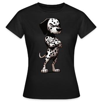 Dalmatians Dalmatian owners Dalmatian owners - Women's T-Shirt - black - Front - AI Model Female 172 dark (172cm)