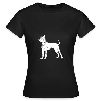 Silhouette de chien de fosse - T-shirt Femme - noir - Devant - AI Model Female 172 dark (172cm)
