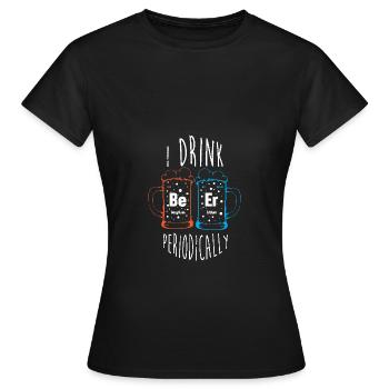 Tableau périodique - T-shirt Femme - noir - Devant - AI Model Female 172 dark (172cm)