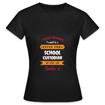 School caretaker - Women's T-Shirt - black - Front - AI Model Female 172 dark (172cm)