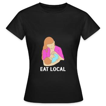 Maman croquante - T-shirt Femme - noir - Devant - AI Model Female 172 dark (172cm)