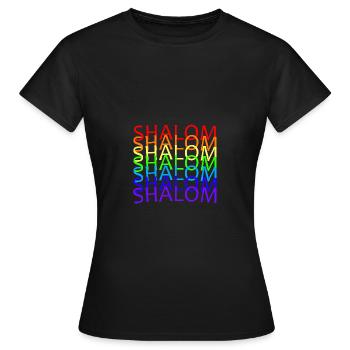 SHALOM - ARC-EN-CIEL - T-shirt Femme - noir - Devant - AI Model Female 172 dark (172cm)
